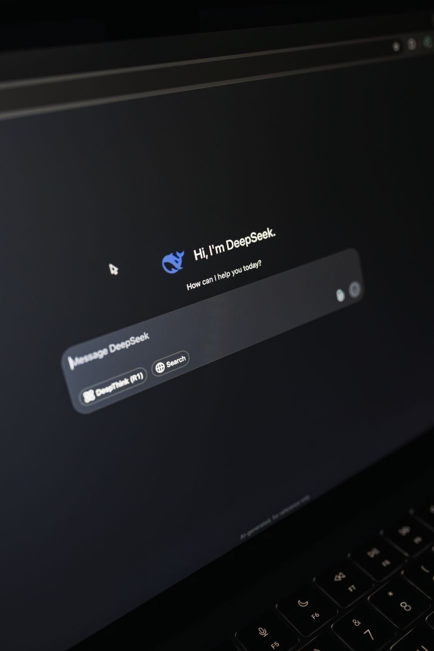 AI chatbot interface on laptop screen — DemoReel product demo format